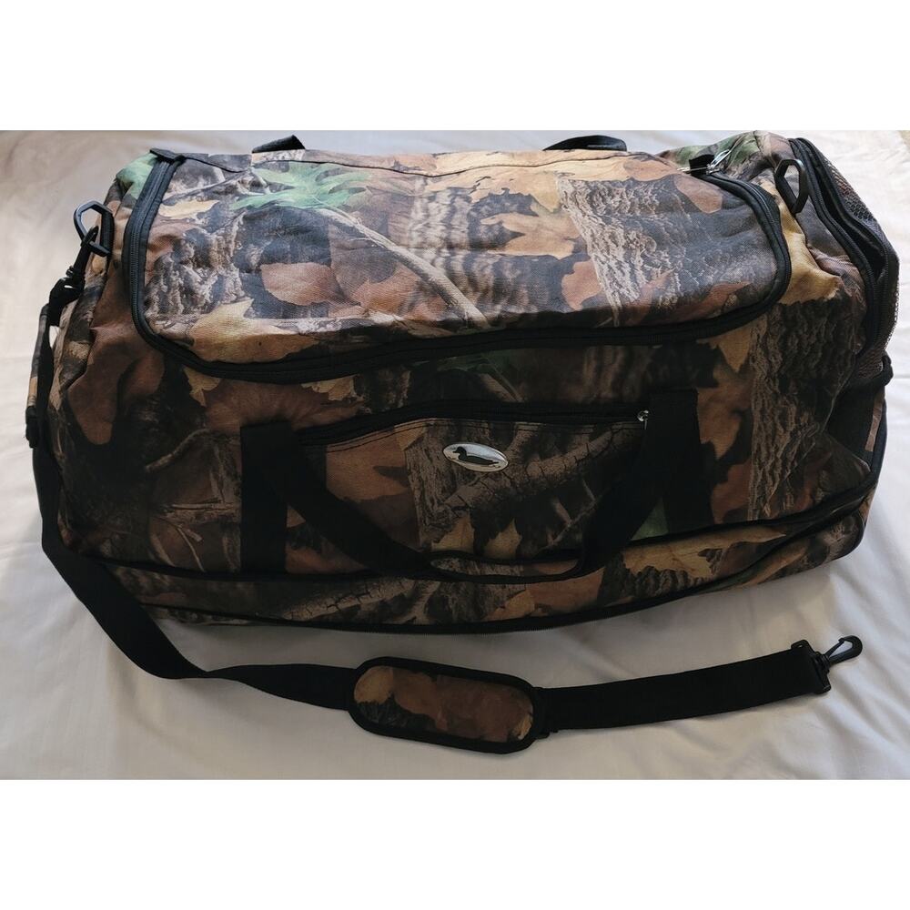 Camo Duffle Bag Wheels Shoulder Strap Extr Large Durable Deluxe